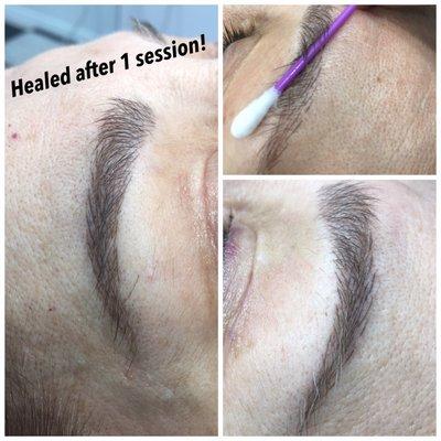 Healed microbladed brows after just 1 session