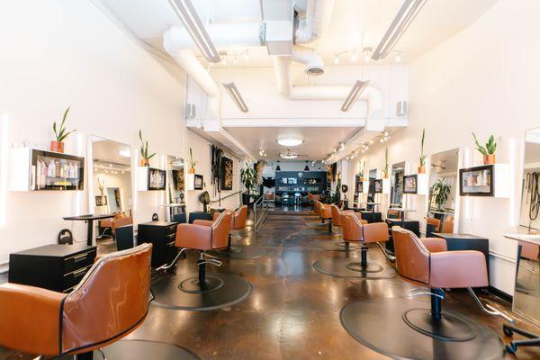 Our beautiful salon has a vibe... Come sit with us!