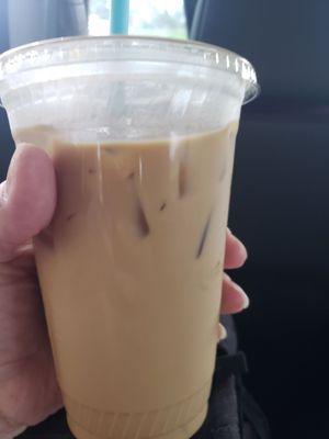 Honey bee lavender iced coffee