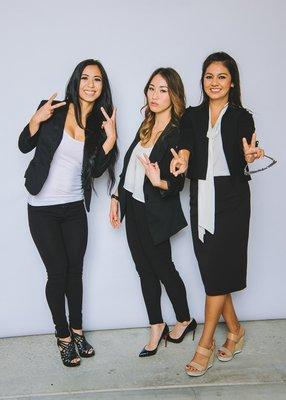 Our great dental hygienists: Huong, Antoinette and Gisselle