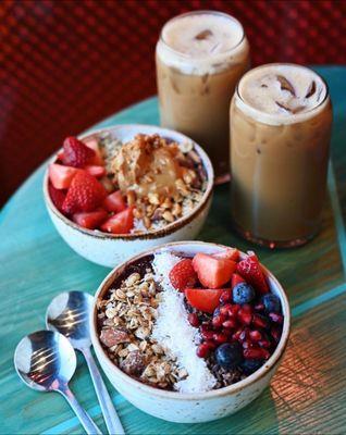 Super Berry Acai and PB&J Acai