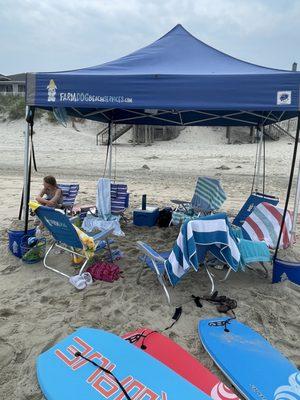 Great set up at Tuna access in Corolla!