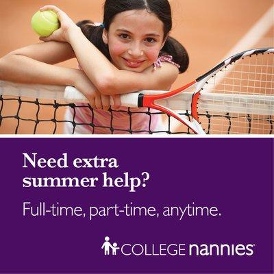 Summer nannies make the school break great!