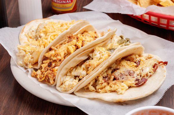 We have a breakfast taco special! 3 breakfast tacos for $2.99 plus tax