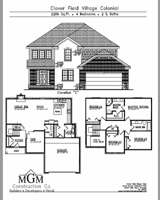 2,286 Sq Ft Colonial Clover Field Village Subdivision Bruce Township