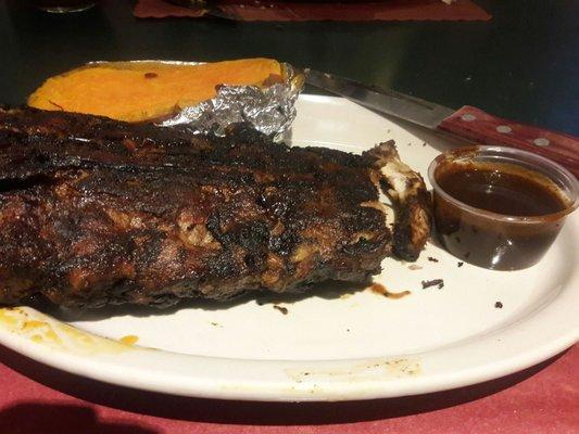 The Original Sally's Memphis dry rub Baby Back ribs with Sally's Original BBQ sauce!