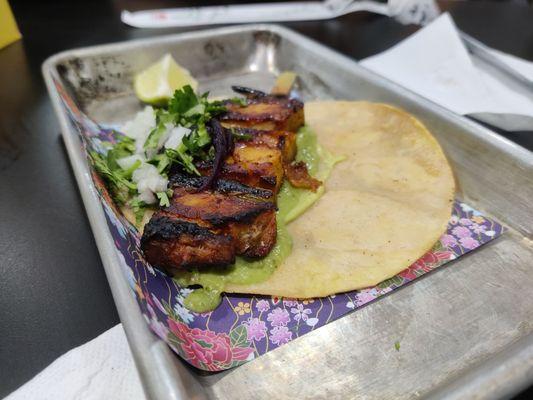 Pork belly taco