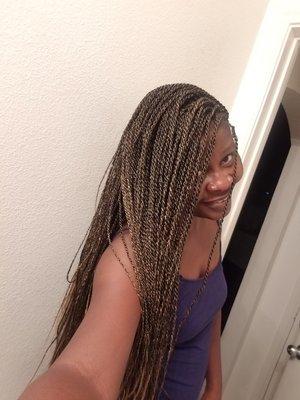 Senegalese twist with ombre hair