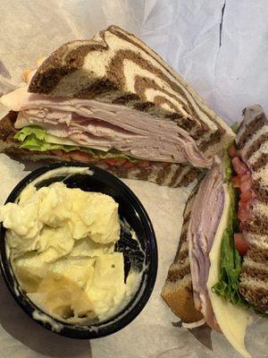 Turkey Ham Swiss on Rye