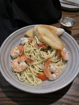 Shrimp scampi.