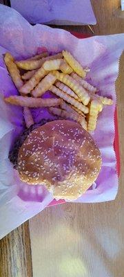 Burger and fries