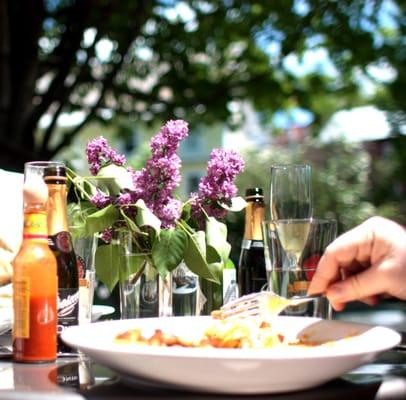 Outside patio in the Summer is divine.