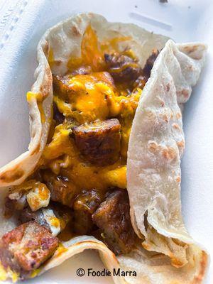 Sausage breakfast taco