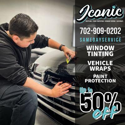 Window tinting/Vehicle wraps/Paint protection