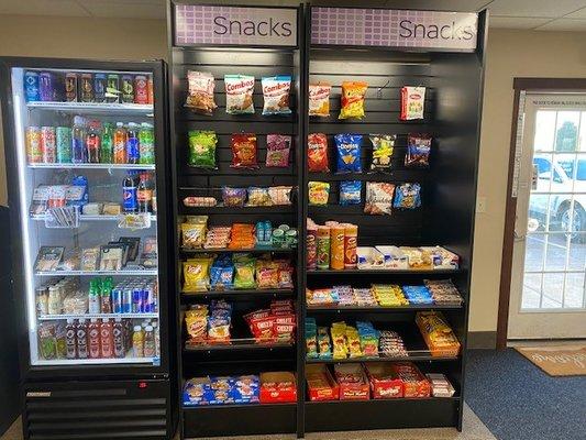 We have a fresh market with snacks, drinks, sandwhiches, ice cream