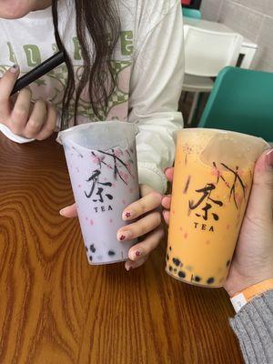 Boba Taro Bubble Tea Thai Milk Tea