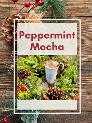 A refreshingly minty winter wonder! Like the holidays, our new Peppermint Mocha has a refreshing take on a classic mocha.