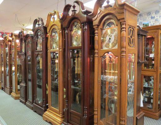 We have the largest selection of grandfather clocks in the country!