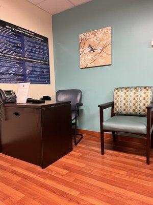 Surgical waiting room. Subscribe to my brand new YouTube channel to be a part of my surgery and recovery. Link on About Me.