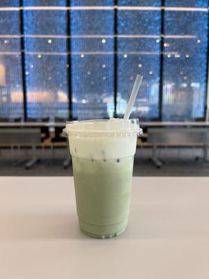 Matcha Latte w/ lavender, blueberry + vanilla cold foam