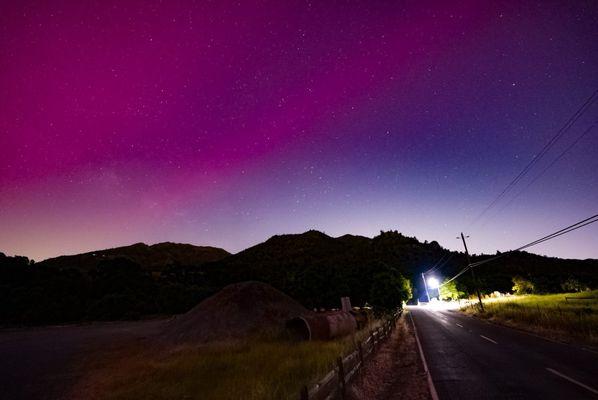 G4 storm brought the northern lights to Mitchell Canyon