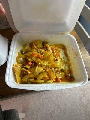 Curry chicken. Absolute trash. Either redo the recipe or take it off your menu. I've never been so pissed at a dinner item such as this.