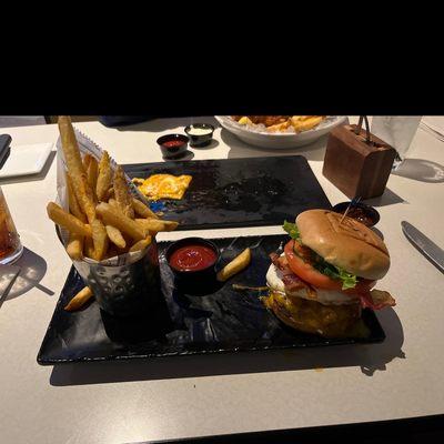 Hangover burger and fries