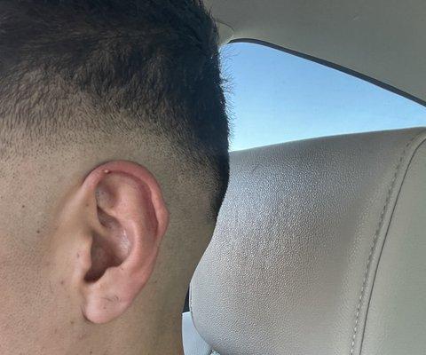 Ear was cut!