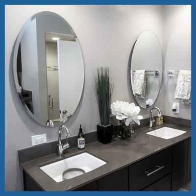 Frameless Floating Mirrors -  Oval - Round - Square Rectangle - Any Size.