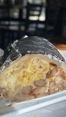 Vegetarian - veggie breakfast burrito. Yup!!! Order this. I forgot to add rice, but still delicious