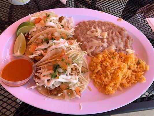 Fish taco plate