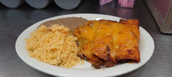 Beef enchiladas