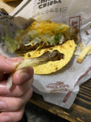 Del taco serves rotten lettuce in their tacos