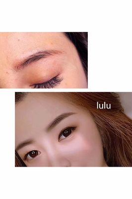 semi permanent makeup eyebrows powder ombre