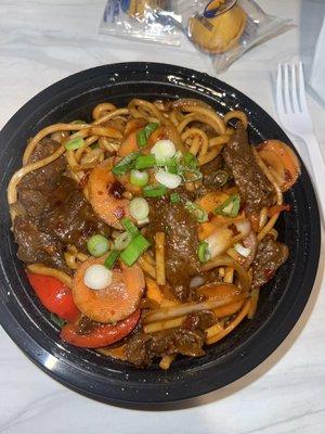 Firecracker noodles with beef