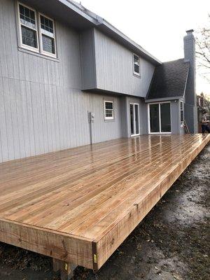 Deck build with pressure wash