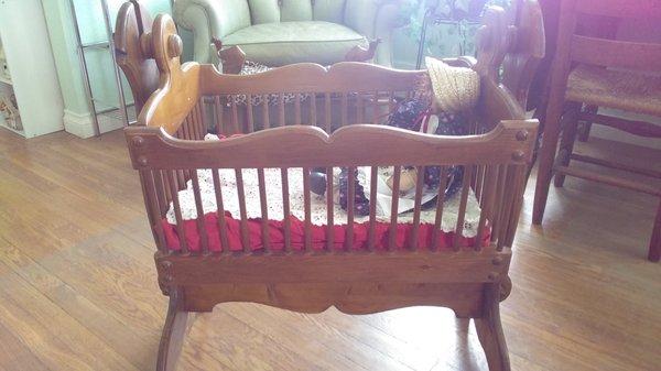 Old Rocking Baby Cradle in Great Shape