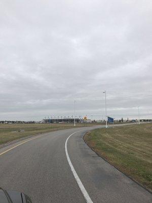 Driving in...tiny airport