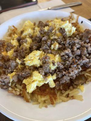 Sausage, Egg and Cheese Grits Bowl