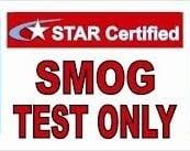 Star Certified Smog Test Only