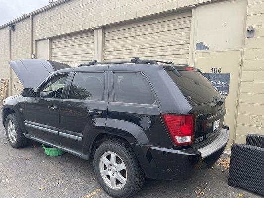 My daughters' car after hours... not secured on their property!