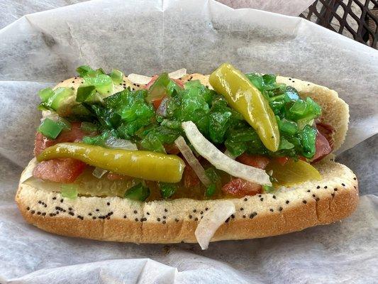 Great Vienna beef Chicago dog