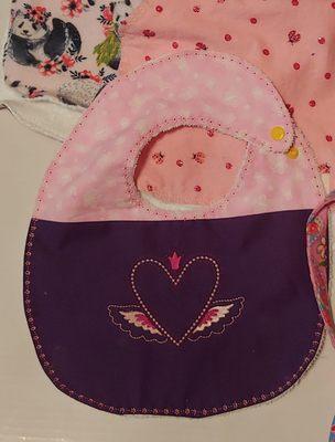 Personalized baby bib.