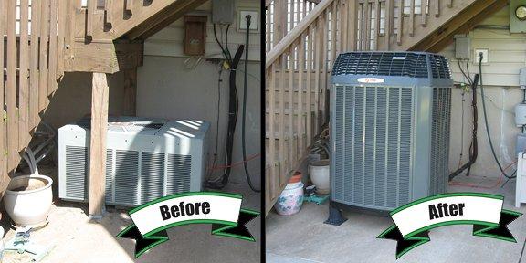 AC unit before and after