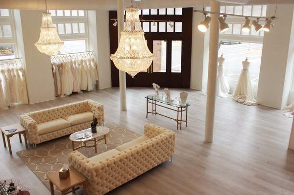 Bliss Bridal offers intimate bridal suites with personal stylists to find the gown of your dreams.