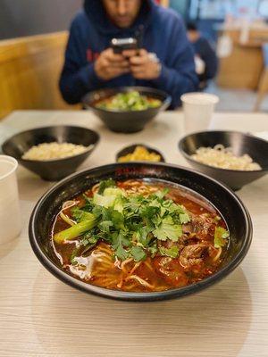 spicy house beef noodle soup