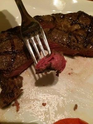 Better than Hugo Frog! Solid 4.5 star ribeye. Nice collar and char, good flavor, cooked right (rare).