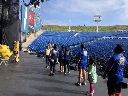 Line for Pictures on Amphitheater Stage