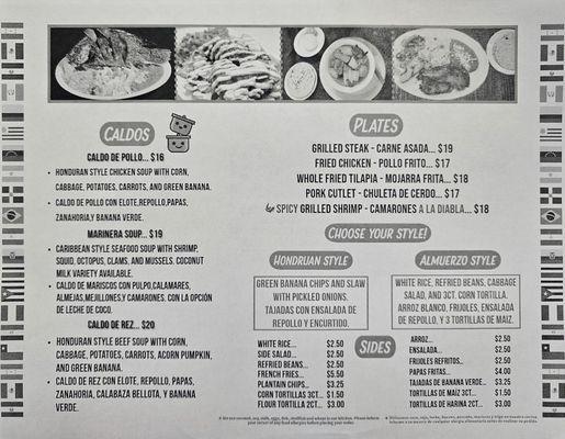 New menu