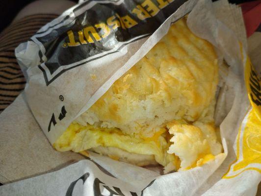 Sausage egg cheese biscuit